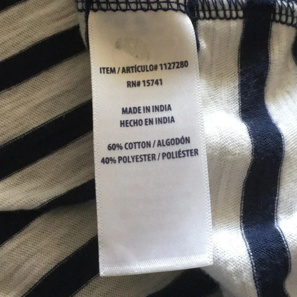 Sonoma Navy and White Striped Long Sleeve Shirt 106